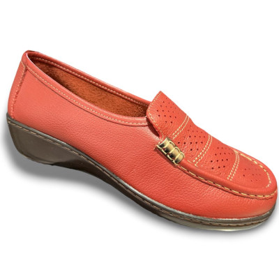 Romulo Casual Cuero Rojo Mujer Ref 3732